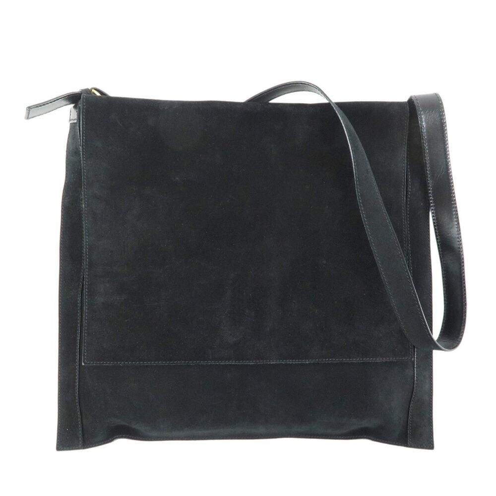 Gucci Suede Crossbody Bag Black